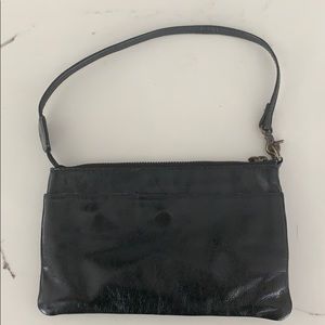 NWOT Latico clutch wristlet black leather